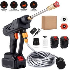 2 Battery Cordless Car Pressure Washer Jet 3IN1 Water Wash Cleaner Gun Portable