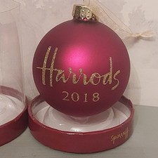 Vintage 2018 Harrods Christmas Xmas Tree Bauble Ornament Decoration