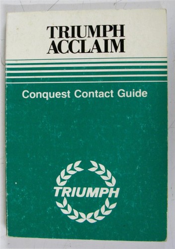 Triumph acclaim car salesmans - triumph,