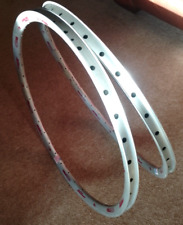 PAIR NOS Vintage Azonic World Force Black Diamond 26" RIMS Disc Silver Very Rare