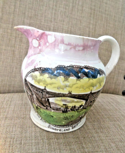 Antique sunderland lustre jug - antique,
