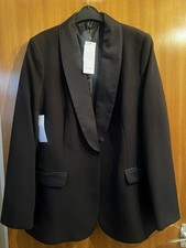 New George Rhinestone Embellished Tuxedo Blazer UK16 - In Sheer Luxe / Sold Out