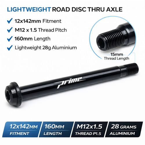 Prime rear thru axle 12x142mm - thru,