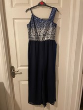 girls blue Monsoon jumpsuit