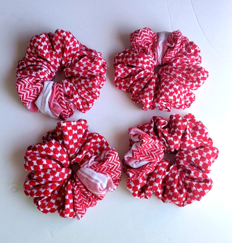 4pcs keffiyeh scrunchie - 4pcs,