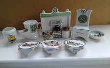 8off COLLECTABLE ASSORTED VINTAGE CRESTED WARE & POCKET VASES