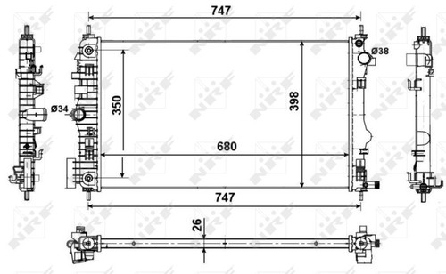 Nrf 53775 radiator engine - 53775, radiator,