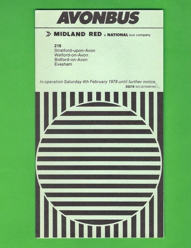 Midland red timetable leaflet - midland,