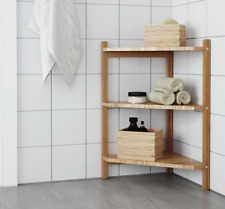 IKEA RAGRUND Corner Shelf Unit Bamboo 3 Tier Bathroom Storage Furniture