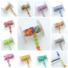 FCL Daisy Chain 15mm W 2Y Fine Flower Lace Trim Multicolor Add Touch Springtime