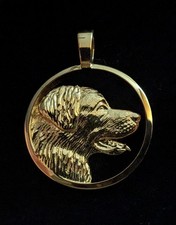 Gold plated Leonberger pendant