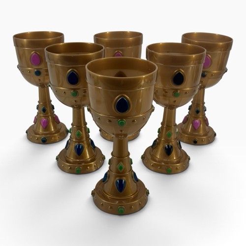 Medieval gold jeweled goblets - medieval,