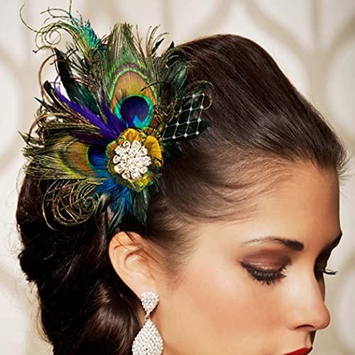 Peacock feather hair - peacock,