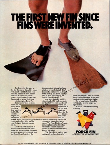 Force fin print ephemera - fin, ad