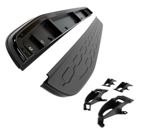 Black side steps fits - black,