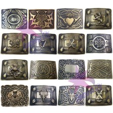 CC Men's Scottish Kilt Belt Buckle Various Design Antique Finish Celtic Buckles