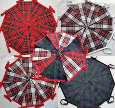 Tartan Fabric Bunting Handmade