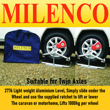 Milenco 2776 Aluminium Level Leveler upto 1000kg Lifting Caravan or Motorhome x2