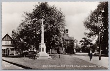 LOUGHTON Essex War Memorial & Kings Head Hotel RP Postcard