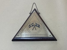 Brass and oak cribbage - brass, board