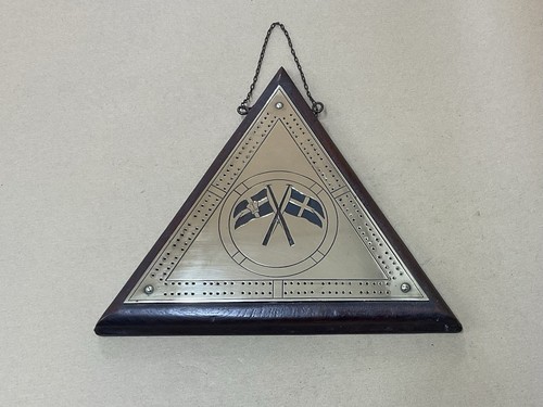 Brass and oak cribbage - cribbage, board