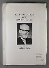 Gustaf Axel Berg 1978 thesis Swedish functionalism Bruno Mathsson Aalto