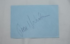 Jack Nicholson signed page
