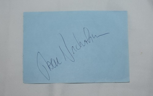 Jack nicholson signed page - jack,