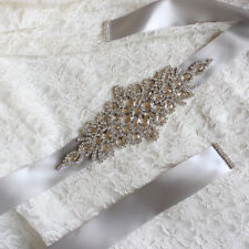 Crystal Belt Bridal Rhinestone Wedding Bridesmaid Dress Sash  Ribbon Waist Belt