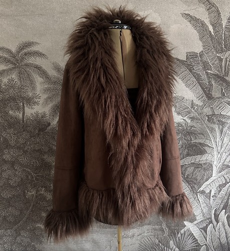 Afghan coat brown - brown, penny