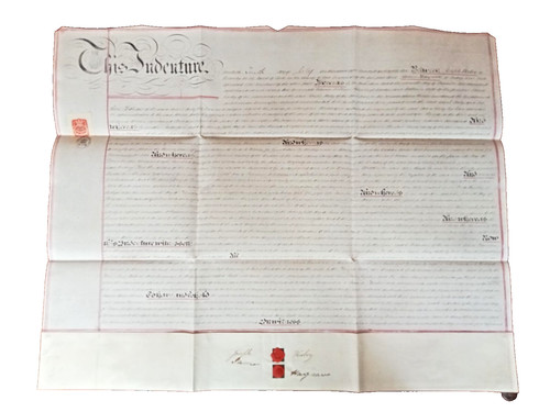 Victorian vellum indenture - victorian,