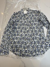 Hartford Womens patterned Cotton Coraz Shirt Top Blouse - Size 2 (UK10) BNWT