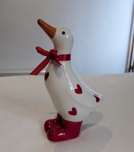 Cute ceramic valentine duck - cute,
