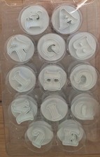 Cake Star Push Cutters, Capital Alphabet Letters, 26-Piece, Cake Decoration