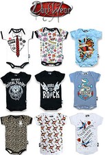 Six Bunnies Rompers/Metal/Skull/Rock/Skeleton/Punk/Funny/Cute/Unisex Baby Grows