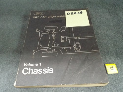 Shop manual chassis 1973 - manual, ford