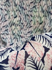 Antique 1920s / 1930s French Cotton Voile Screen Print Fabric