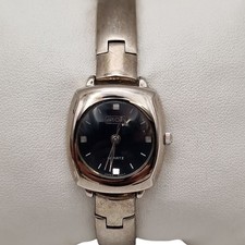 Vintage Eton Ladies Quartz Watch Black Dial Bracelet Style – New Battery