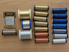 Kreinik Balger, DMC etc Metallic Threads x 19