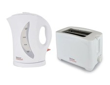 Kettle and Toaster Set White -