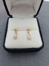 Vintage 9ct 375 Gold Opal Drop