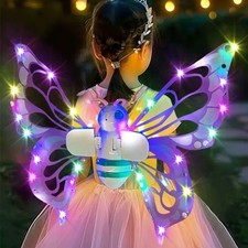 Electric Light Up Fairy Butterfly Wings for Kids Girls Costume Cosplay Dress Up