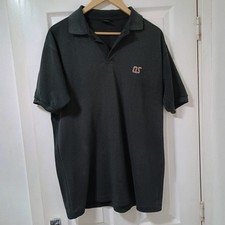 Country Wear Men's Black Short Sleeve Polo Shirt AS Embroided Logo Size Large