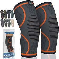 MODVEL 2 Pack Knee Brace | Knee Compression Sleeve for Men & Women |