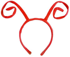 Red Insect Antenna Headband