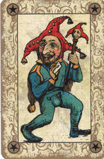 RARE MODERN "Joker in Blue with Red Hat CHECK THE COLOURS" JOKER Play Card #58