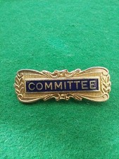 Vintage Gold Tone Committee Badge (A537)