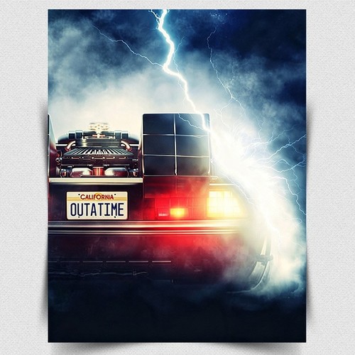 Delorean artwork back the - back, to