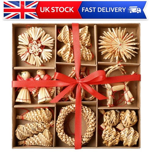 Straw ornaments set - set, pcs