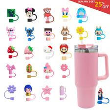 Silicone Flower Straw Cover Cap for Stanley Cup – Reusable, Leakproof, Stylish